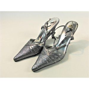 Womens Lima Pump Silver Evening Heels Shoes 7.5